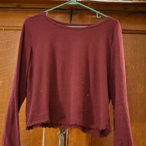 L Maroon Long Sleeved Tee from City Strats